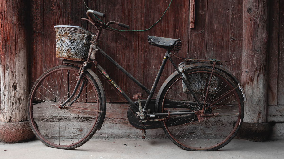 闲步在家乡的村间小胡同,路过一户人家,大堂赫然摆放着一辆凤凰自行车