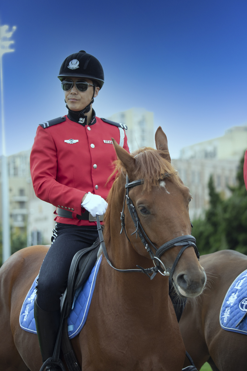 国庆节期间大连骑警巡演