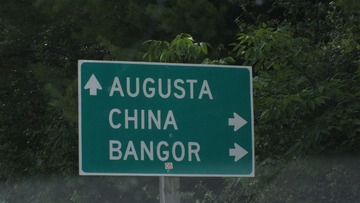Road sign to China, Maine-002.JPG