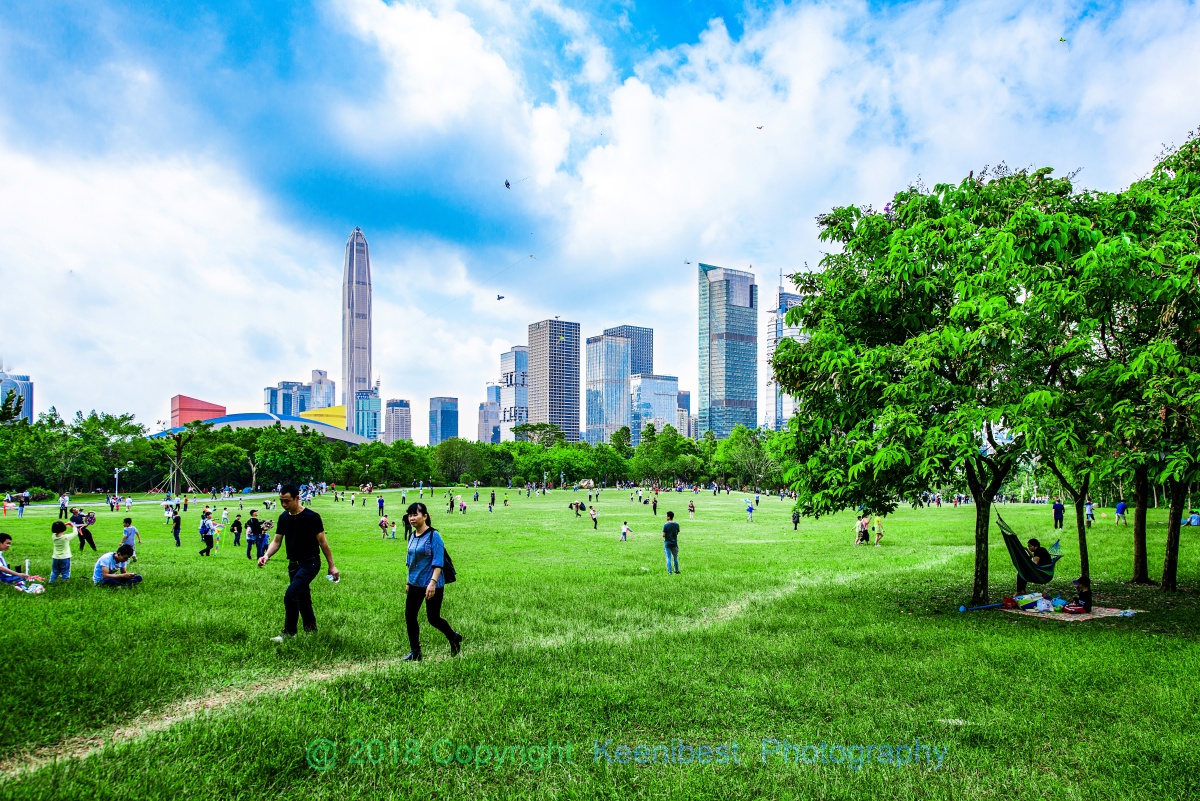 远眺深圳市民中心