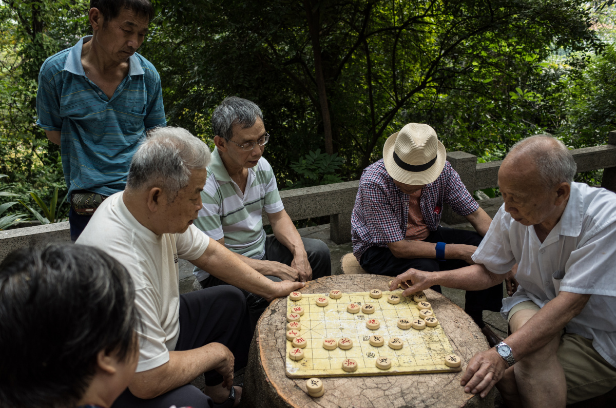 越秀公园-下棋