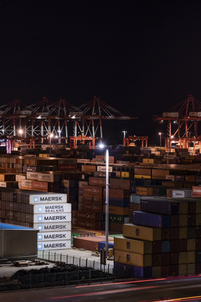 洋山港码头夜景