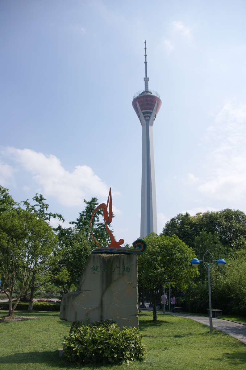 阳光里的四川电视塔