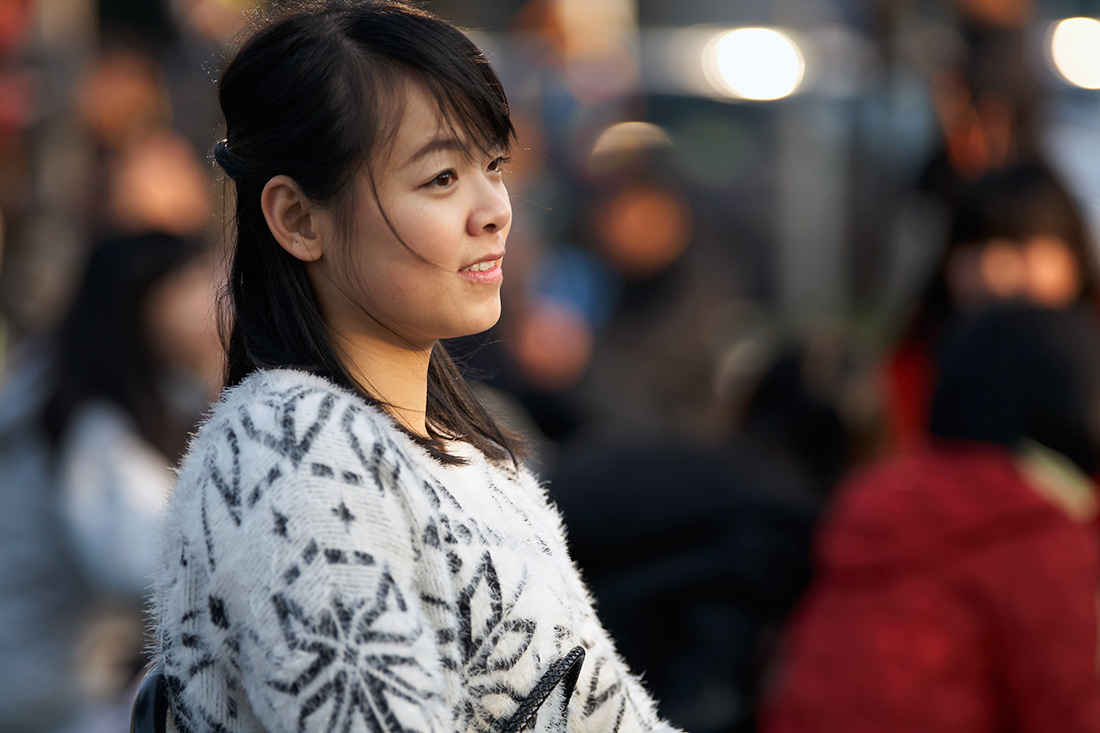 冬日书城长焦人像