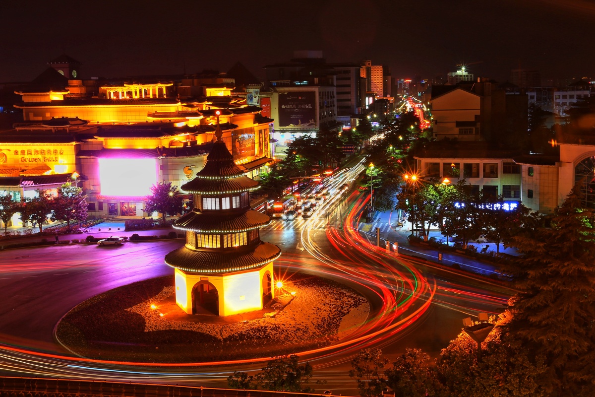 夜幕下的文昌阁