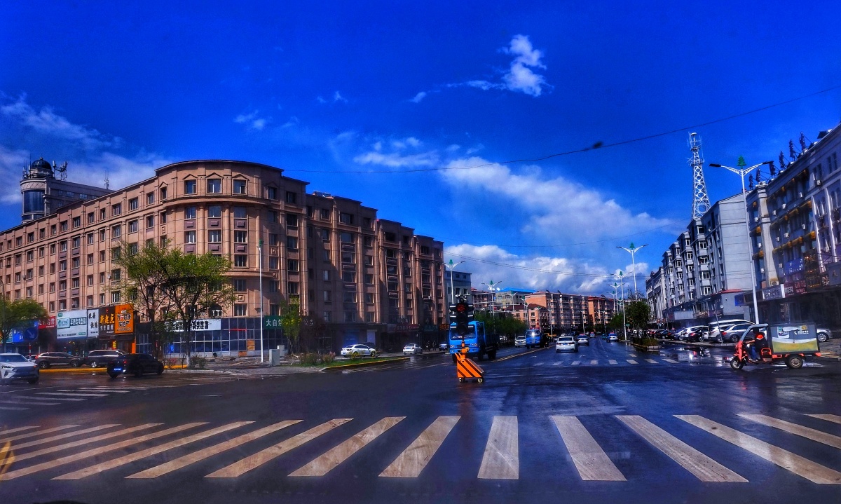 雨后的城市空气清新
