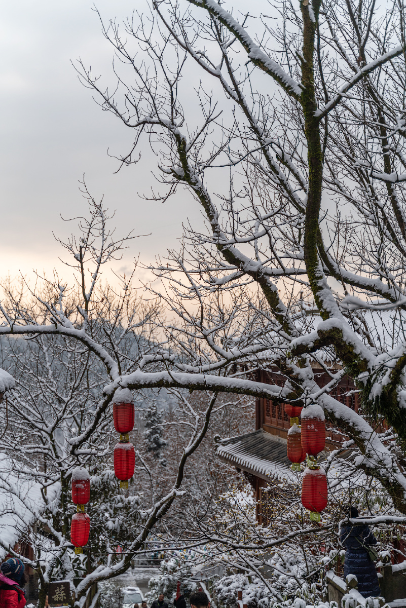 都江堰灵岩寺雪景
