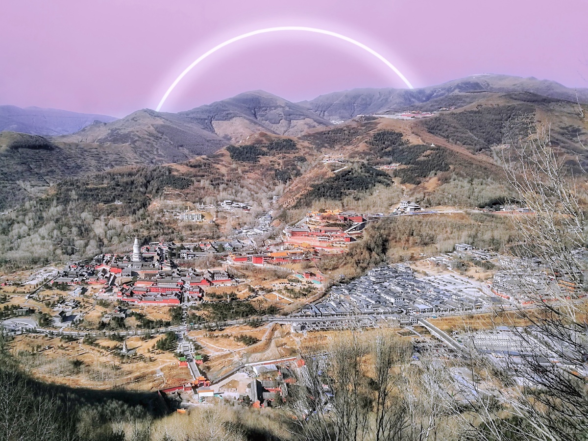 五台山寺庙群俯瞰