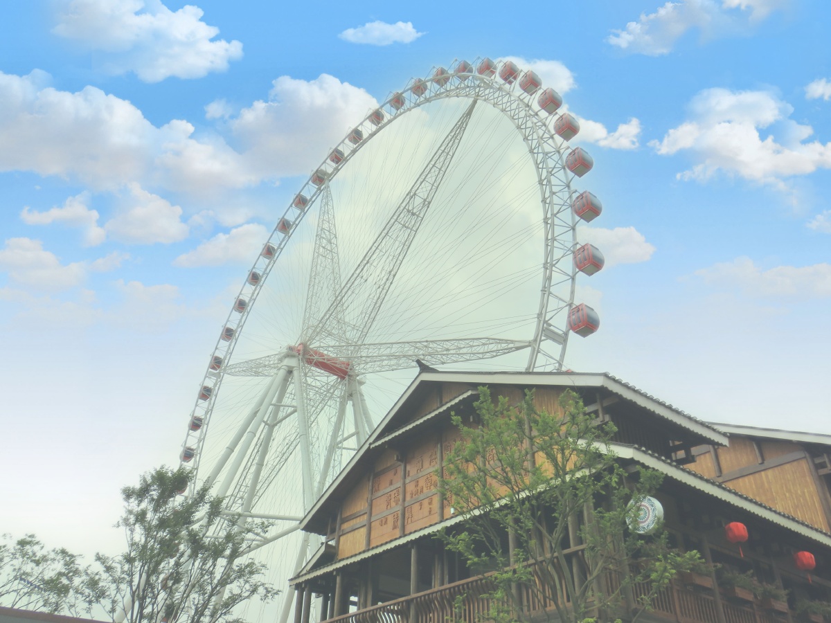 摩天轮桂林融创国际旅游度假区喜迎宾朋游玩