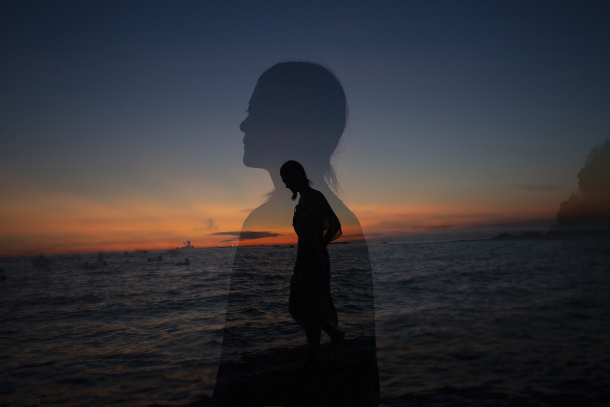 夕阳黄昏剪影双重曝光喜欢吗