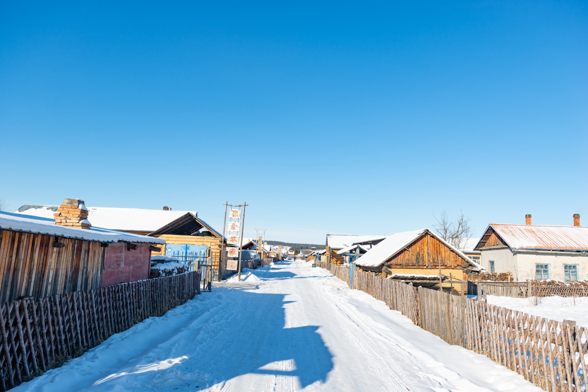 黑龙江漠河北红村清晨雪人漠河旅游