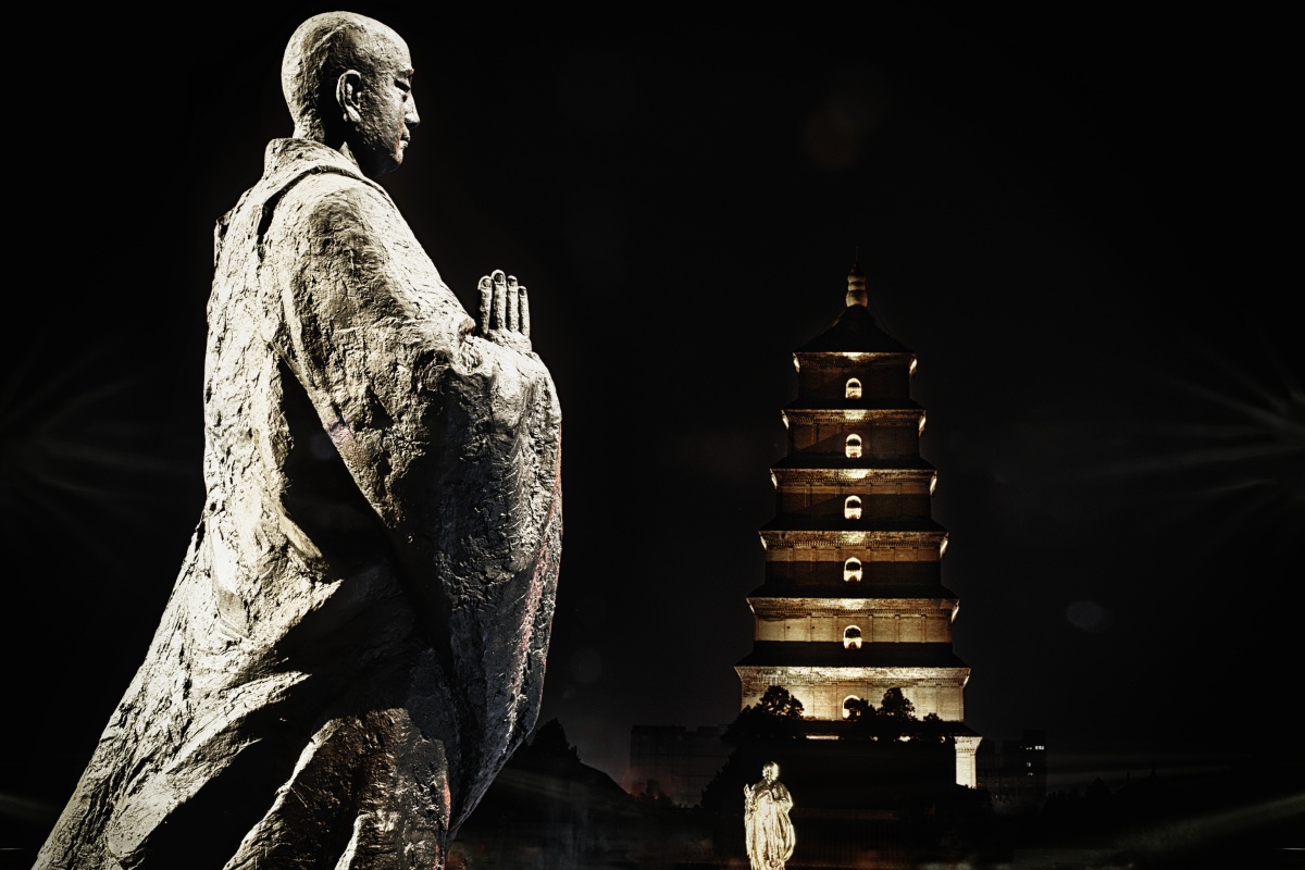 唐僧与大雁塔