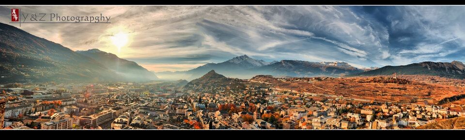 Sion Pano<br />
瑞士,sion,HDR 6*7 step 1,sion,switzerland