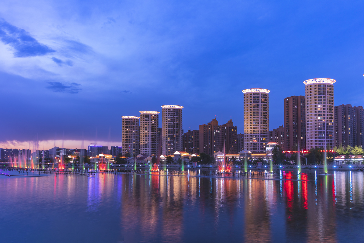 呼和浩特东河音乐喷泉.