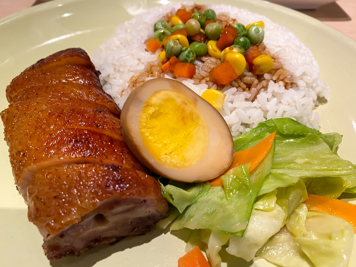 粤式茶餐厅午餐吊烧琵琶鸭饭