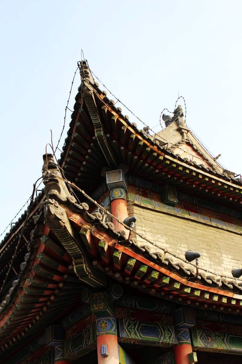 西安-城墙上某楼一角 br />