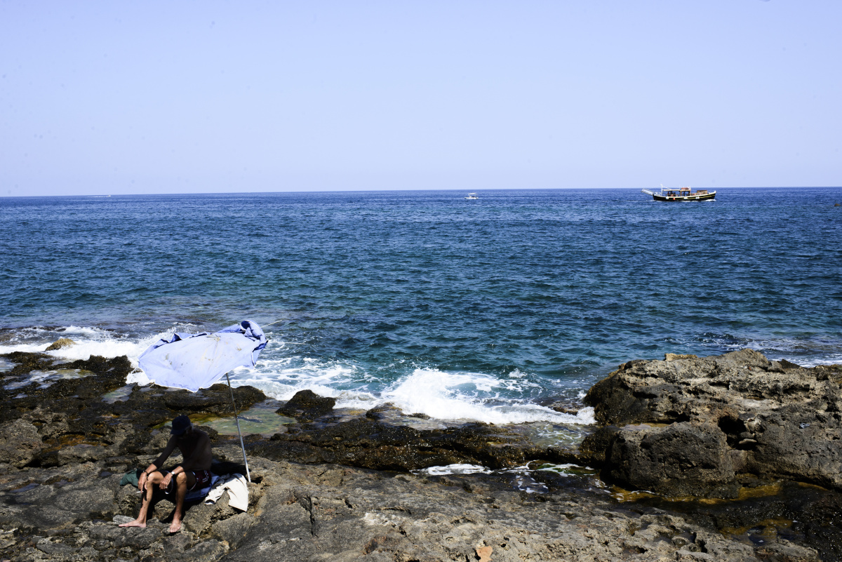 拍摄于希腊克里特岛干尼亚老城区海滩边.