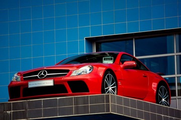 Red Mercedes SL65 AMG Black Series