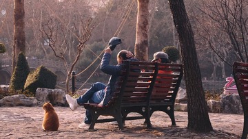 couple & cat