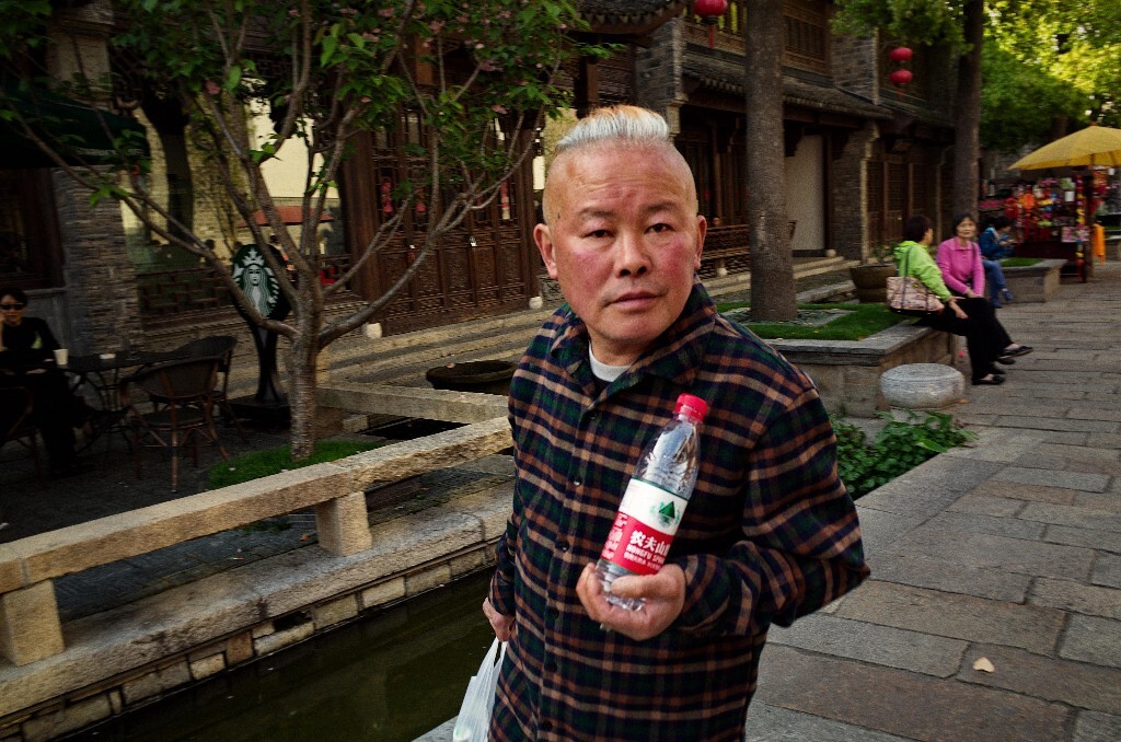 A red faced man
