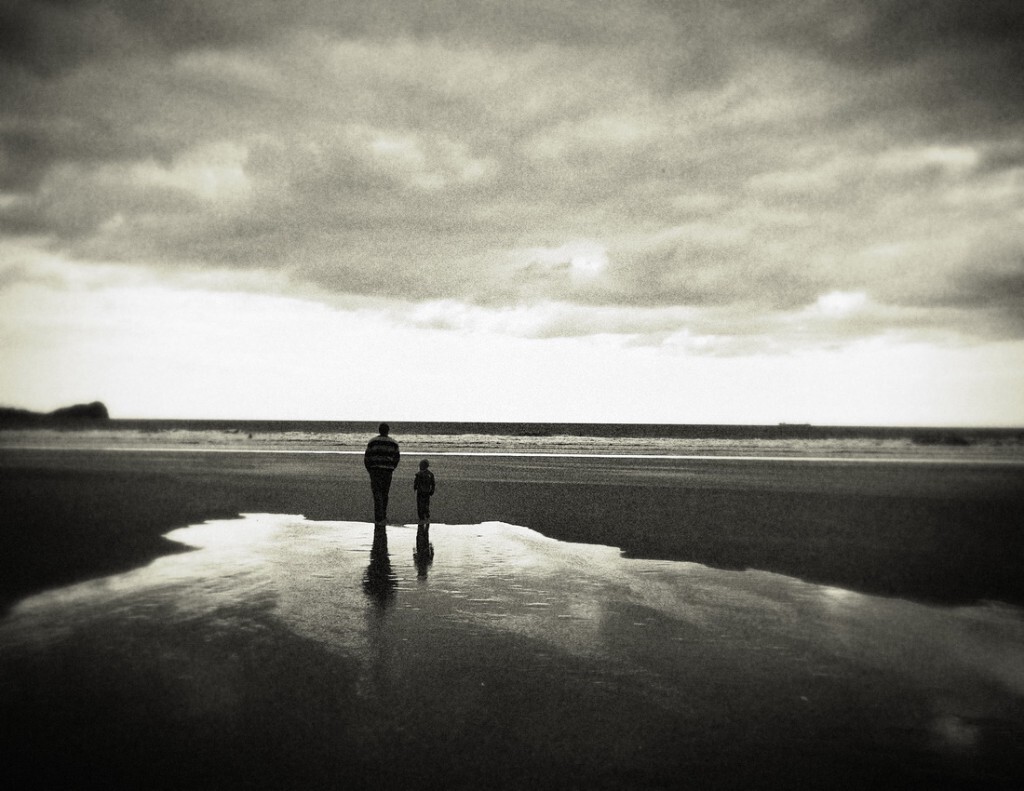 Father&amp;son on the beach
