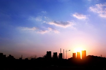 冬日夕阳
