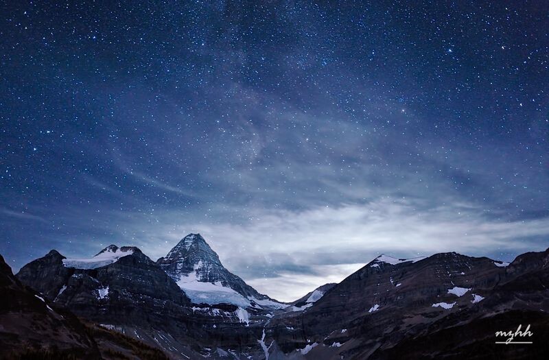 今夜多云<br />
只拍到隐隐约约的银河，俺很阿Q滴说：多云的星空也是很美的。