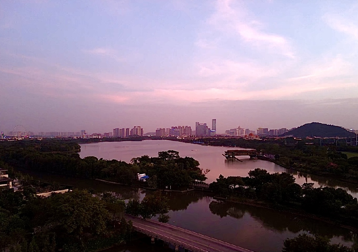 桂畔湖暮色顺德