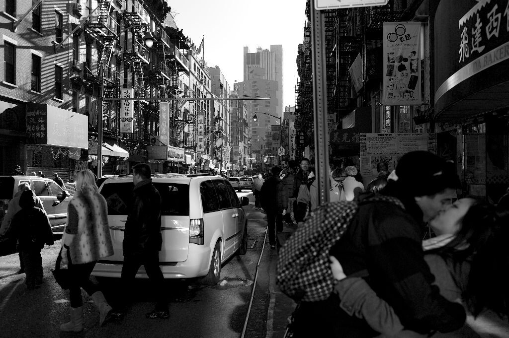 MOMENT: 0035 | Like Nobody's Looking<br />
A couple kissing in Chinatown. New York, Dec 28, 2012.