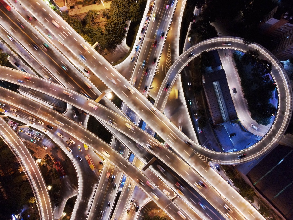 广州中山一立交桥夜景