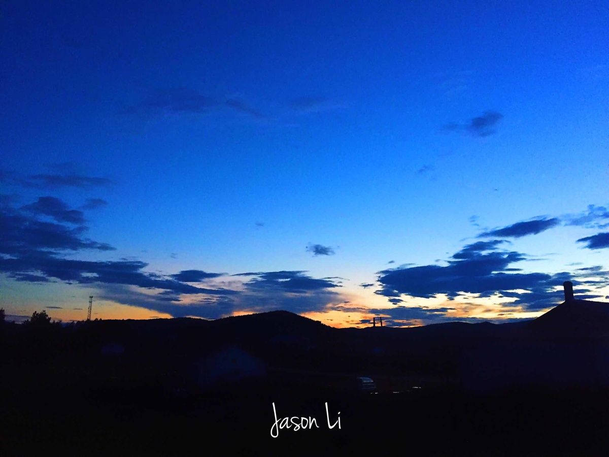 夜晚日落