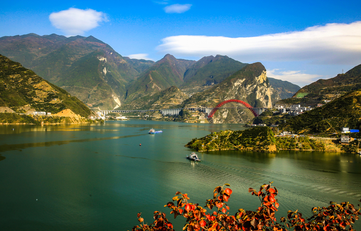 峡江飞虹于长江三峡库区湖北省宜昌市秭归县郭家坝镇王罡摄