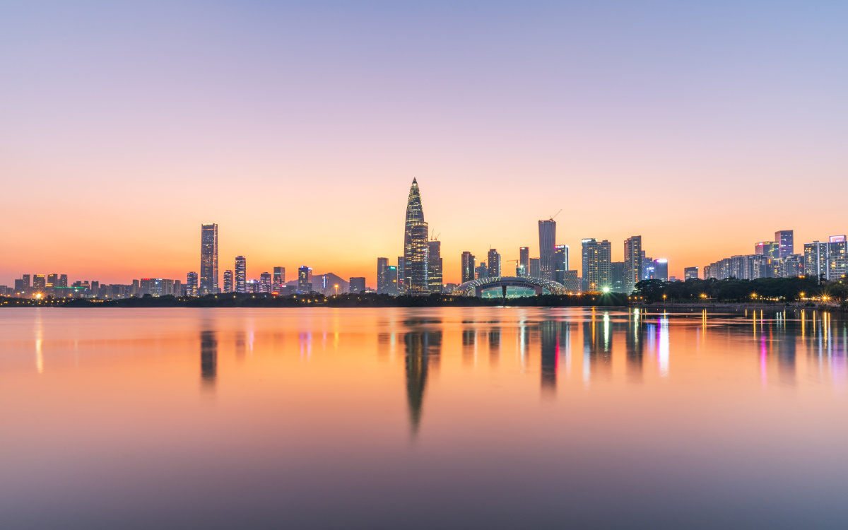 今日立冬然而深圳的温度却像立夏日落深圳湾