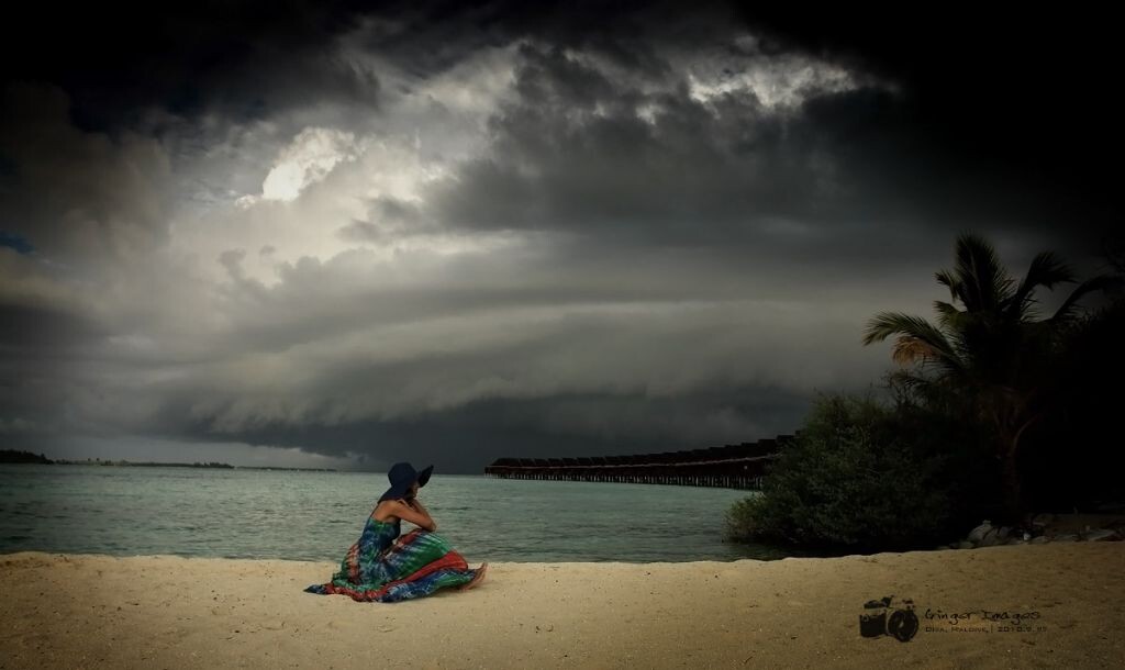 Diva Island, Maldive<br />
在马尔代夫静候八级台风暴雨