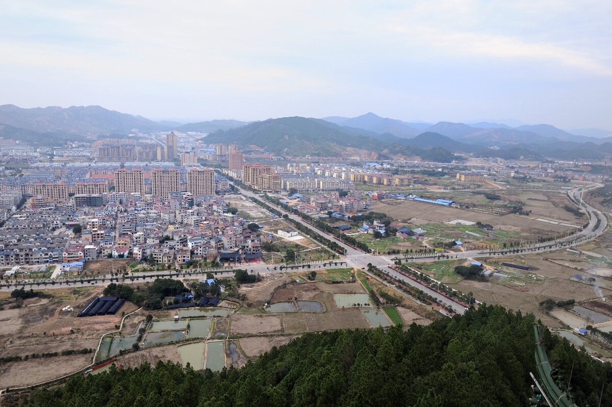 聚远楼鸟瞰德兴市