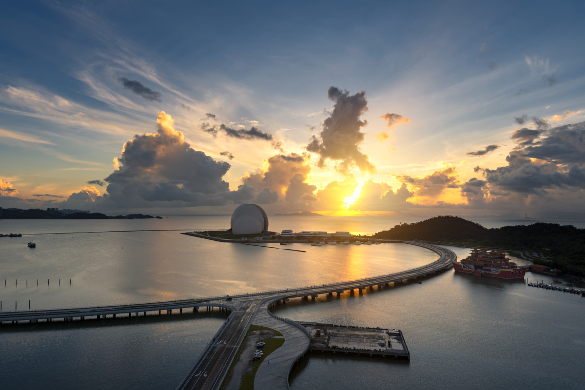 珠海大剧院日出