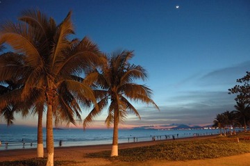 海边夕照
