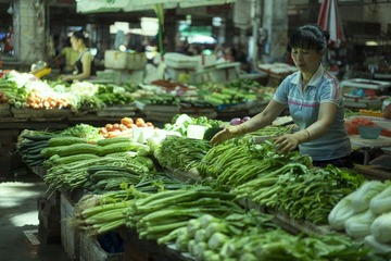 沙园市场卖菜