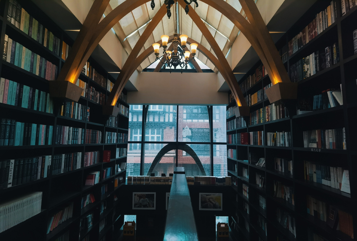 醉美松江图书馆书籍是人类进步阶梯