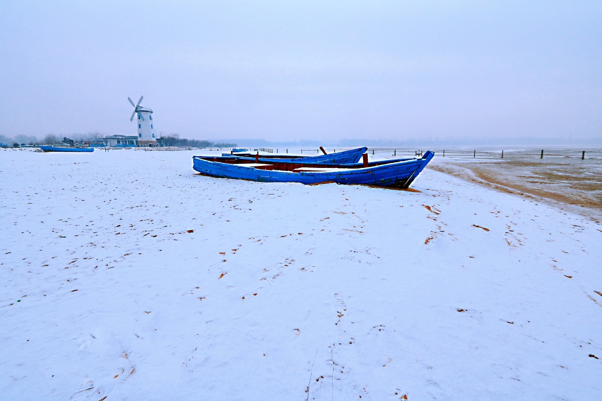 北戴河鸽子窝公园冰雪海岸