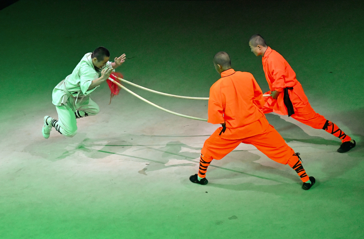 少林功夫:双枪封喉