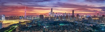红霞夜色