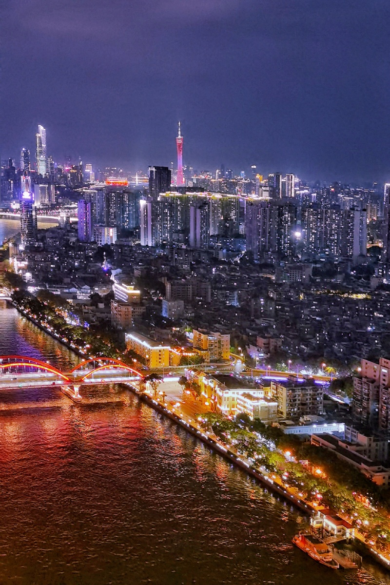广州珠江夜景老城区区域