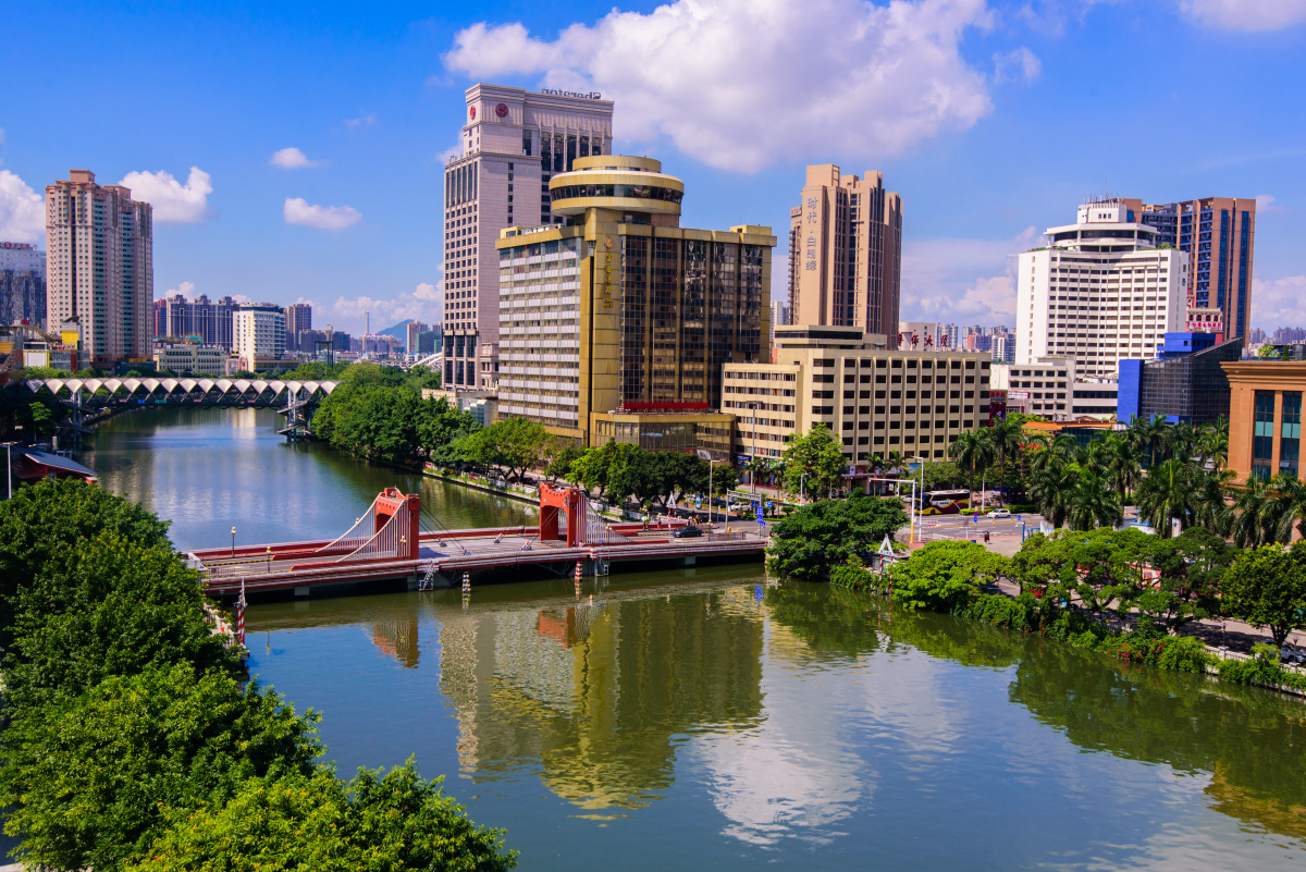 广东中山市的一河两岸之景--岐江桥 - 醉梦人生