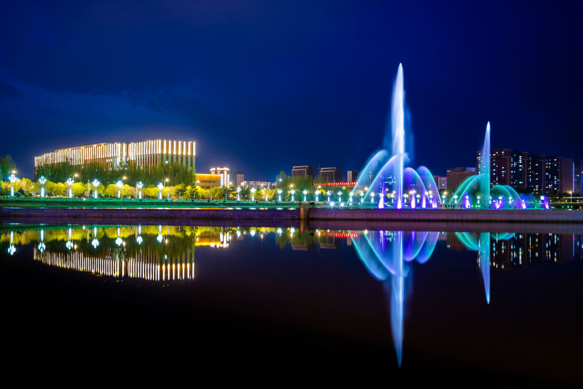 呼和浩特如意河音乐广场