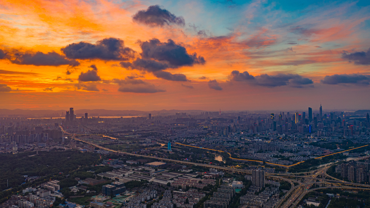今日南京的晚霞绝了