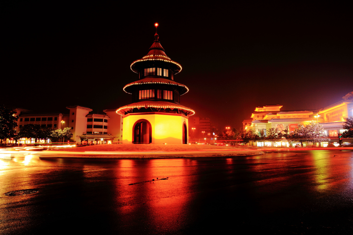雨后文昌阁夜景