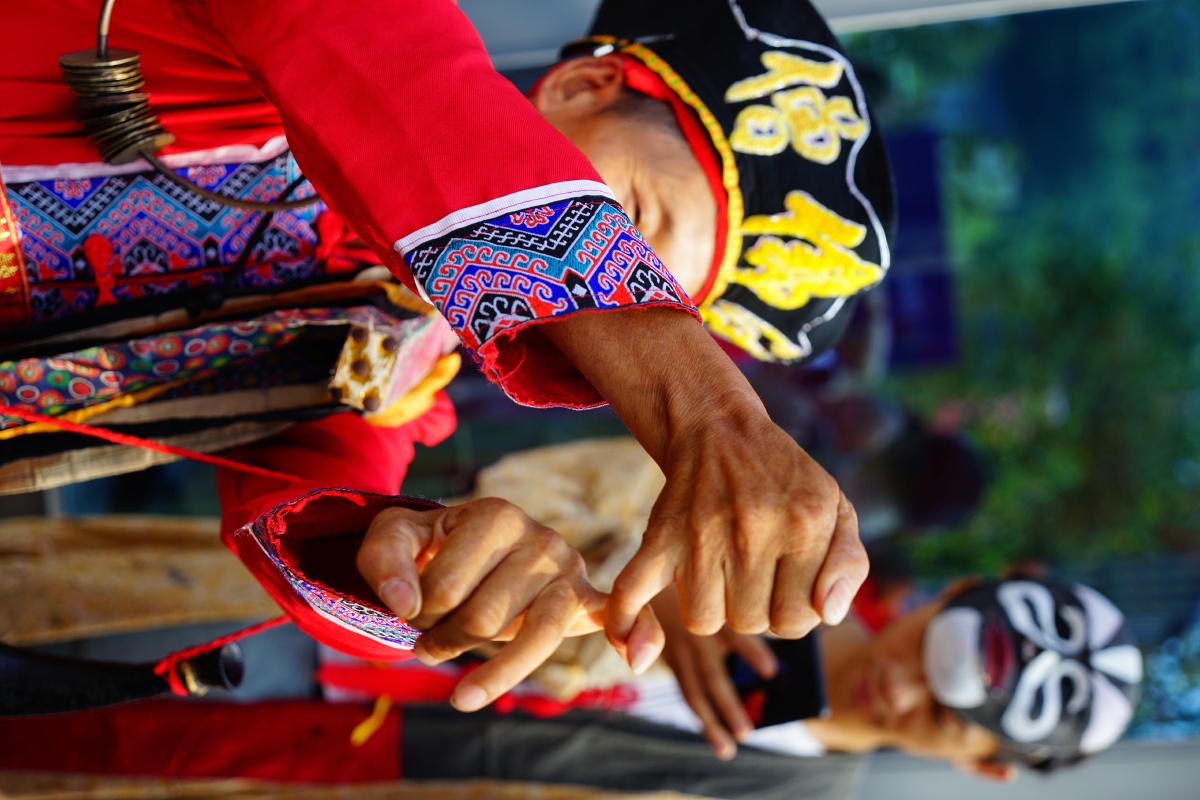 傩戏演员贵州道真县