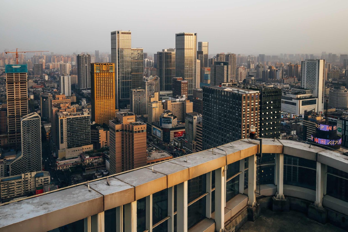 成都春熙路片区鸟瞰