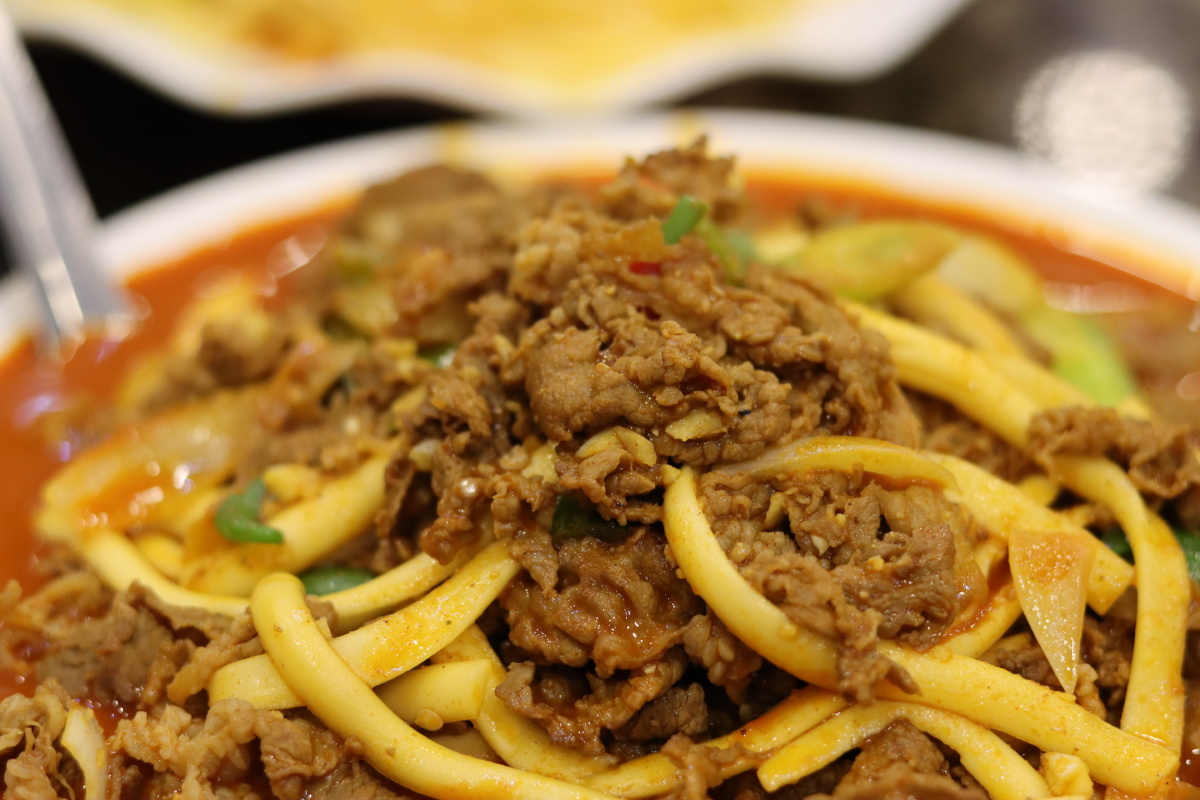 中卫特色美食爆炒牛肚肉